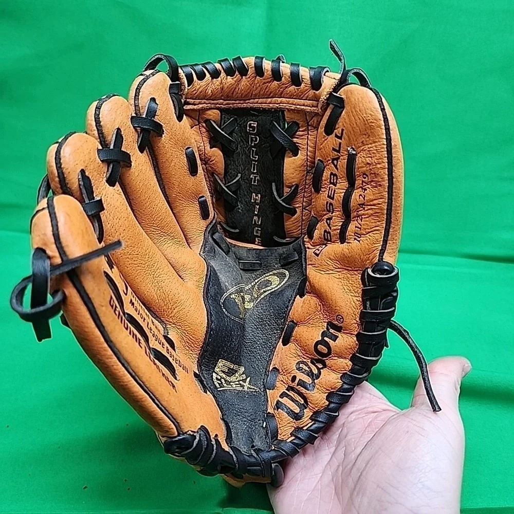 Wilson Black and Tan Kids Mittens